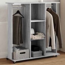 Berkfield Wardrobe with Wheels Grey Sonoma 102x38x110 cm Engineered Wood