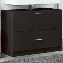 Berkfield Sink Cabinet Black 78x37x59 cm Engineered Wood