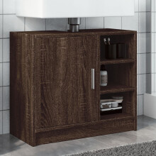 Berkfield Sink Cabinet Brown Oak 63x29x55 cm Engineered Wood