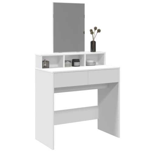 Berkfield Dressing Table with Mirror White 80x41x144.5 cm