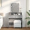 Berkfield Dressing Table with LED Grey Sonoma 80x41x144.5 cm 1