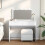 Berkfield Dressing Table with LED White 100x40x120 cm 1
