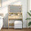 Berkfield Dressing Table with LED Sonoma Oak 80x41x134.5 cm 1