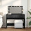 Berkfield Dressing Table with LED Black 100x40x120 cm 1
