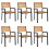 Berkfield Stackable Garden Chairs 6 pcs Solid Wood Acacia and Metal 2