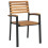 Berkfield Stackable Garden Chairs 6 pcs Solid Wood Acacia and Metal 3
