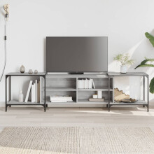 Berkfield TV Cabinet Grey Sonoma 203x37x50 cm Engineered Wood