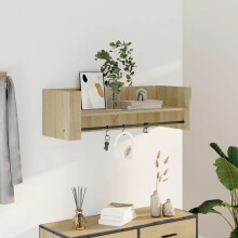 Berkfield Wall Shelf Sonoma Oak 100x35x30.5 cm Engineered Wood