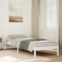 Berkfield Extra Long Bed Frame without Mattress White 100x210 cm Solid Wood Pine