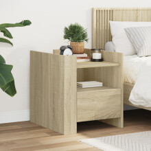Berkfield Bedside Cabinet Sonoma Oak 45x50x50 cm Engineered Wood