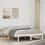 Berkfield Extra Long Bed Frame without Mattress White 140x220 cm Solid Wood Pine 1