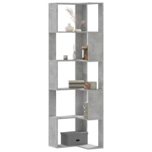 Berkfield Corner Bookcase 5-Tier Concrete Grey 50x50x179 cm Engineered Wood