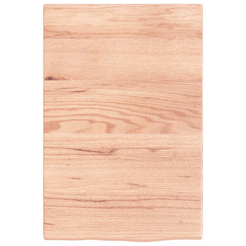 Berkfield Bathroom Countertop Light Brown 40x60x2 cm Treated Solid Wood 2