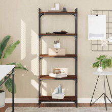 Berkfield Bookcase 5-Tier Brown Oak 60x30x154 cm Engineered Wood