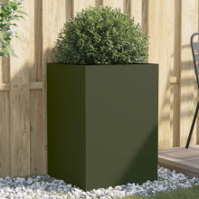 Berkfield Planter Olive Green 52x48x75 cm Steel