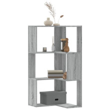 Berkfield Corner Bookcase 3-Tier Grey Sonoma 50x50x102 cm Engineered Wood