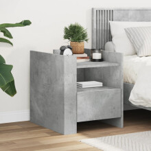 Berkfield Bedside Cabinet Concrete Grey 45x50x50 cm Engineered Wood