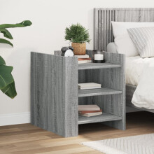 Berkfield Bedside Cabinet Grey Sonoma 45x50x50 cm Engineered Wood