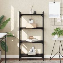 Berkfield Bookcase 4-Tier Black 60x30x120 cm Engineered Wood