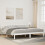 Berkfield Extra Long Bed Frame without Mattress White 200x220 cm Solid Wood Pine 1