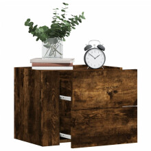 Berkfield Wall-mounted Bedside Cabinets 2 pcs Smoked Oak 45x30x35 cm
