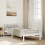 Berkfield Extra Long Bed Frame without Mattress White 80x220 cm Solid Wood Pine 1