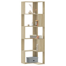 Berkfield Corner Bookcase 5-Tier Sonoma Oak 50x50x179 cm Engineered Wood