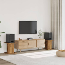 Berkfield Speaker Stands 2 pcs Old Wood 30x30x40 cm Engineered Wood