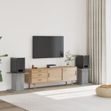 Berkfield Speaker Stands 2 pcs Grey Sonoma 30x30x40 cm Engineered Wood