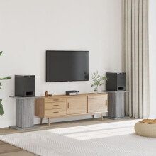 Berkfield Speaker Stands 2 pcs Grey Sonoma 30x30x60 cm Engineered Wood