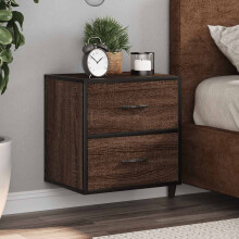 Berkfield Wall-mounted Bedside Cabinets 2 pcs Brown Oak 40x31x39.5 cm