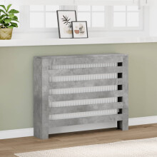 Berkfield Radiator Cover Concrete Grey 104x20x82 cm Engineered Wood