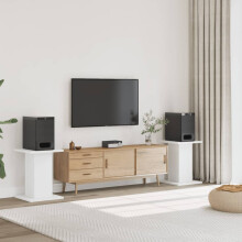 Berkfield Speaker Stands 2 pcs White 30x30x60 cm Engineered Wood