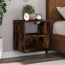 Berkfield Wall-mounted Bedside Cabinets 2 pcs Smoked Oak 40x31x39.5 cm