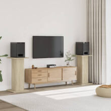 Berkfield Speaker Stands 2 pcs Sonoma Oak 30x30x80 cm Engineered Wood
