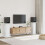 Berkfield Speaker Stands 2 pcs White 30x30x80 cm Engineered Wood 1