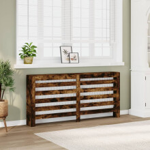 Berkfield Radiator Cover Smoked Oak 175x20x82 cm Engineered Wood