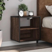 Berkfield Wall-mounted Bedside Cabinets 2 pcs Brown Oak 40x31x39.5 cm