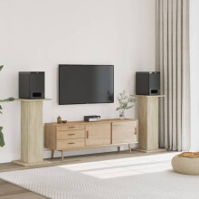 Berkfield Speaker Stands 2 pcs Sonoma Oak 30x30x95 cm Engineered Wood