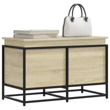 Berkfield Storage Box with Lid Sonoma Oak 80x40x51.5 cm Engineered Wood