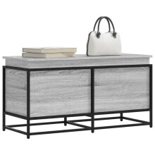 Berkfield Storage Box with Lid Grey Sonoma 100x40x51.5 cm Engineered Wood