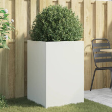 Berkfield Planter White 52x48x75 cm Steel