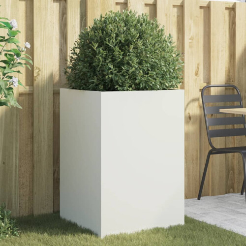 Berkfield Planter White 52x48x75 cm Steel