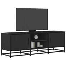 Berkfield TV Cabinet Black 120x35x41 cm Engineered Wood and Metal