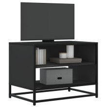 Berkfield TV Cabinet Black 61x40x46 cm Engineered Wood and Metal