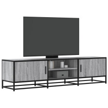 Berkfield TV Cabinet Grey Sonoma 160x35x41 cm Engineered Wood and Metal