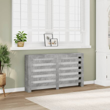 Berkfield Radiator Cover Concrete Grey 149x20x82 cm Engineered Wood