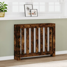 Berkfield Radiator Cover Smoked Oak 104x20x82 cm Engineered Wood