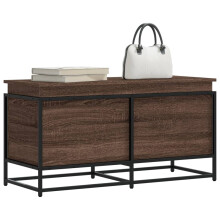 Berkfield Storage Box with Lid Brown Oak 100x40x51.5 cm Engineered Wood