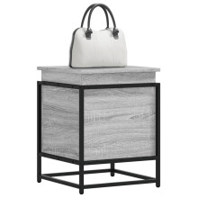 Berkfield Storage Box with Lid Grey Sonoma 40x40x51.5 cm Engineered Wood